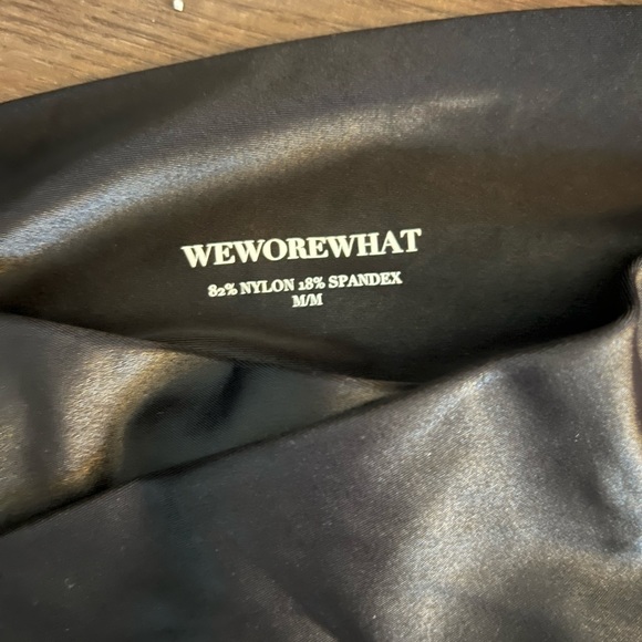 WeWoreWhat black sheen crossover leggings - Picture 4 of 7